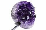 Amethyst Geode With Metal Stand - Uruguay #306864-2